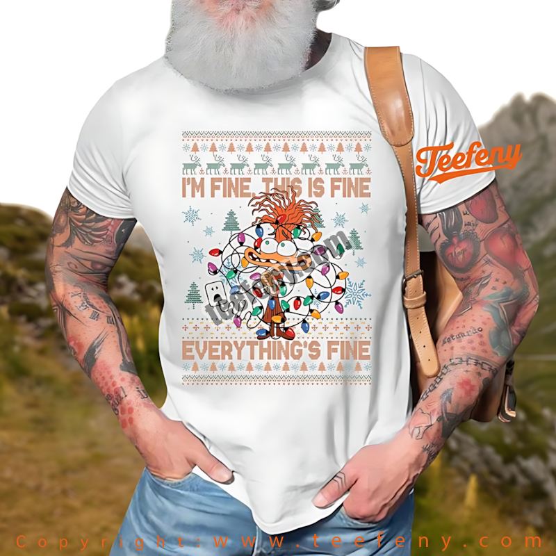 Lilo And Stitch Christmas Shirt Cute Disney Character Xmas Panels