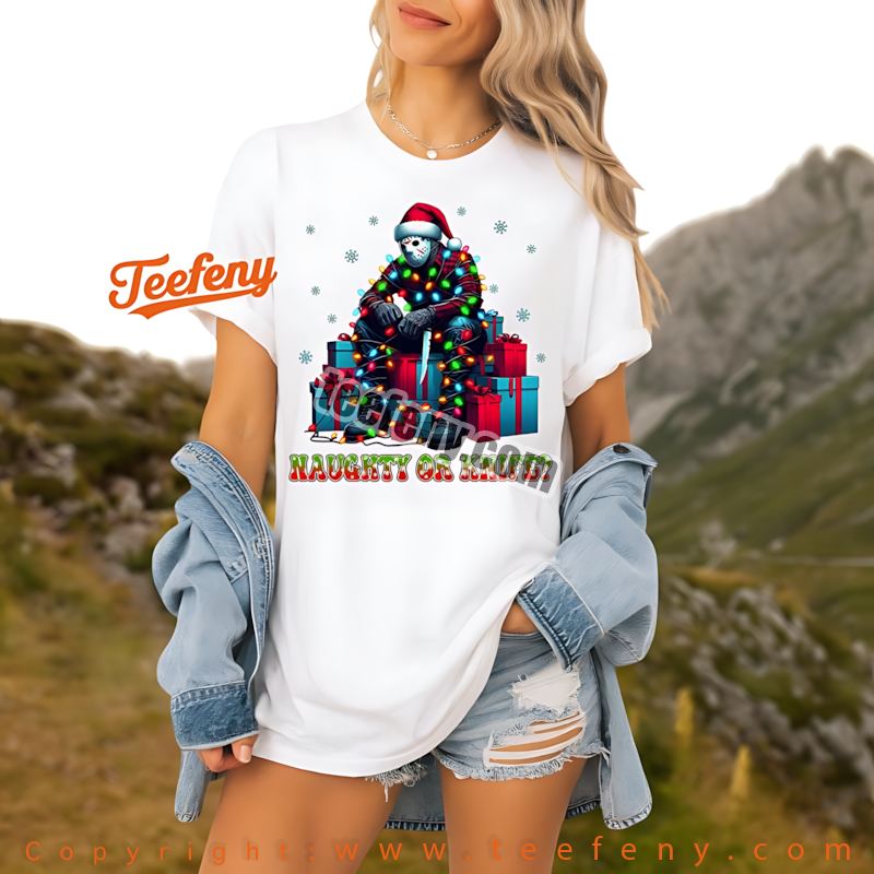 Nightmare Before Christmas Shirt Jack Skellington Santa Hat Mug