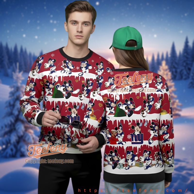 New York Giants Disney Mickey Mouse Ugly Christmas Sweater
