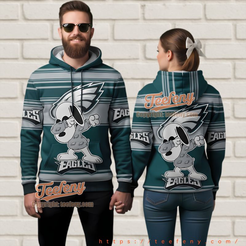 Philadelphia Eagles Snoopy Dabbing Fan Gear 3D Hoodie