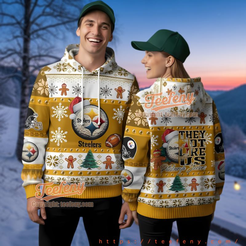 Pittsburgh Steelers Gingerbread Ugly Christmas 3D Hoodie Holiday Apparel