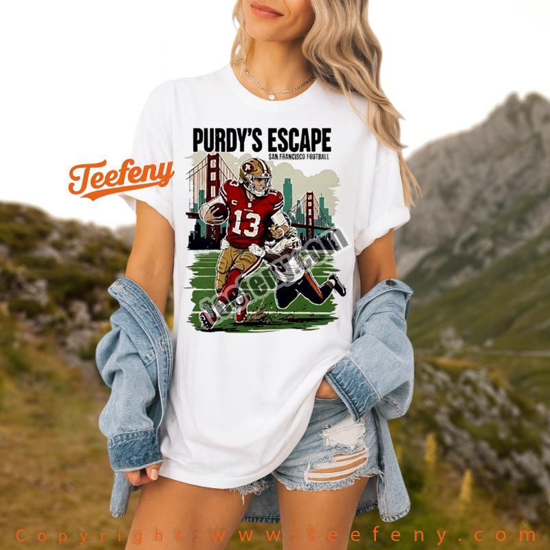 49Ers Vs Chicago Bears Brock Purdy Escape Shirt