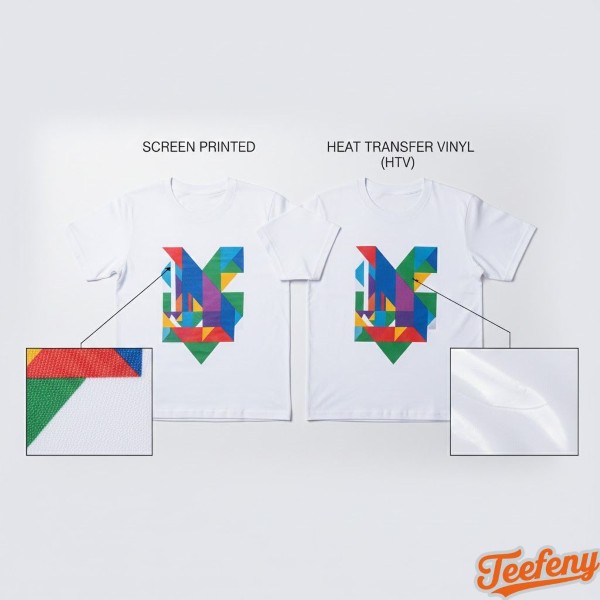 Screen Printed Shirts Vs Heat Transfer Vinyl Print Types