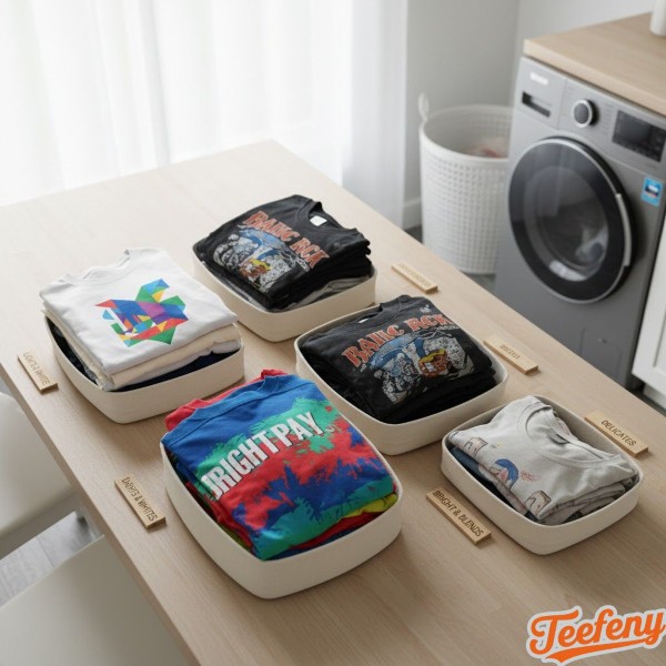 Sorting Laundry Properly Before Washing Graphic Tees