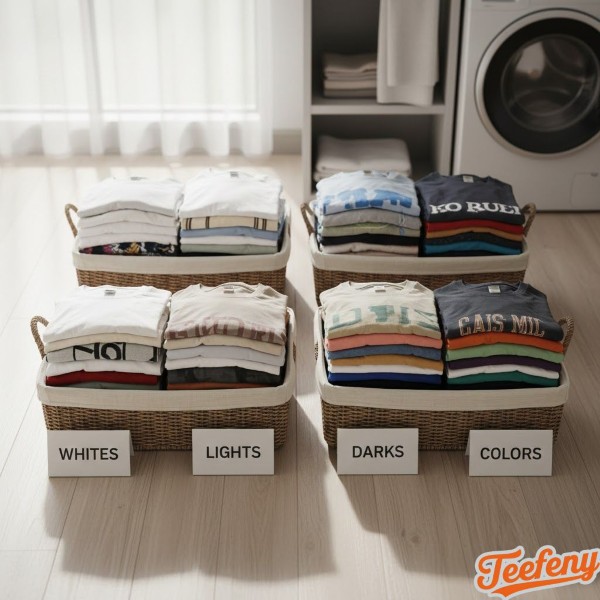 Sorting T Shirts By Color Before Washing