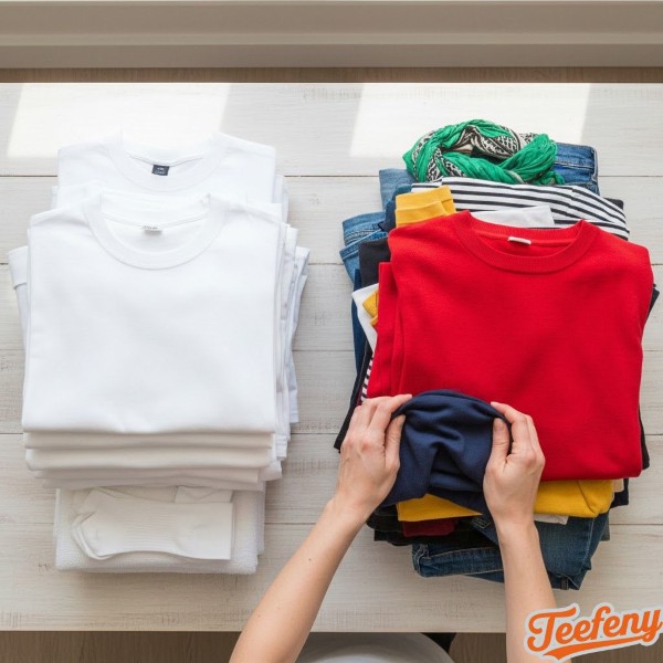 Sorting White Laundry From Colored Clothes