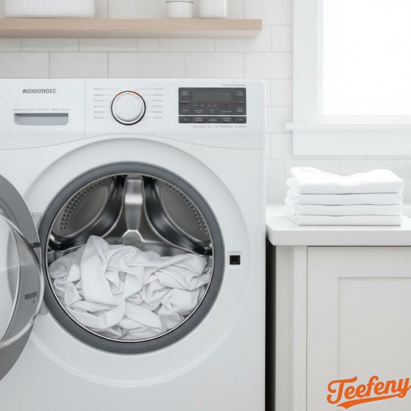 Washing White Cotton T Shirts Bright Clean