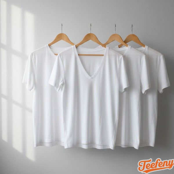 White T Shirts Hanging Clean And Bright