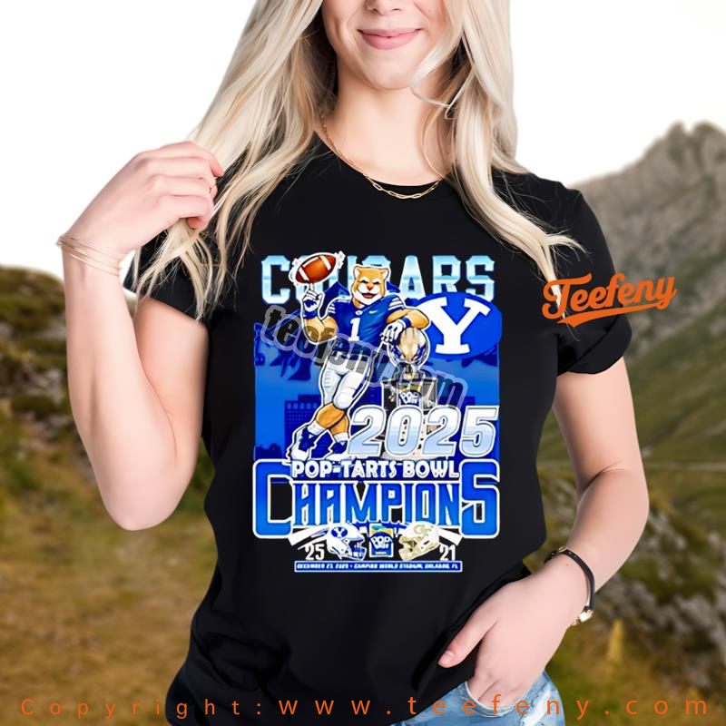 Byu Cougars 2025 Pop Tarts Bowl Champions Mascot Men Shirt