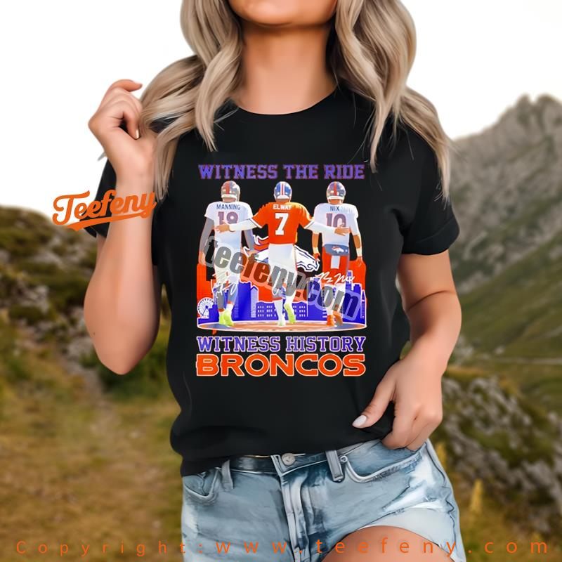 Denver Football Legends Manning Elway Nix Signature Shirt