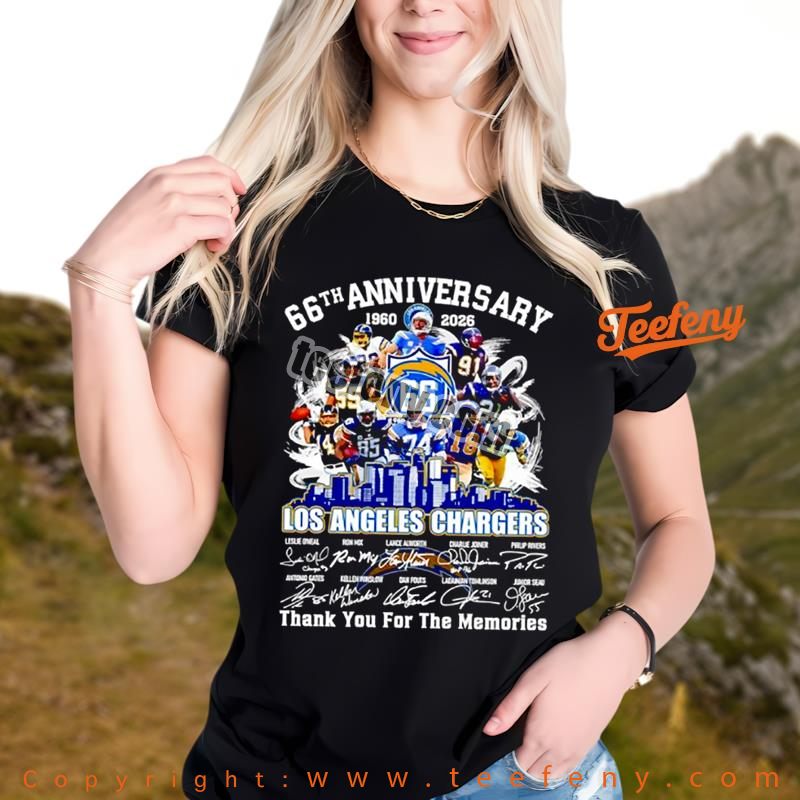 Thank For The Memories Chargers 1960 2026 66Th Anniversary Shirt